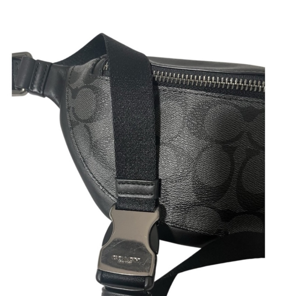 Coach Black Signature Belt Bag